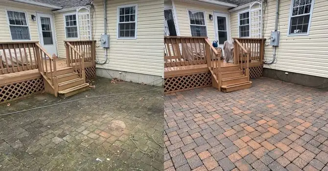 Before After: Floor Cleaning with A2 Soft Washing