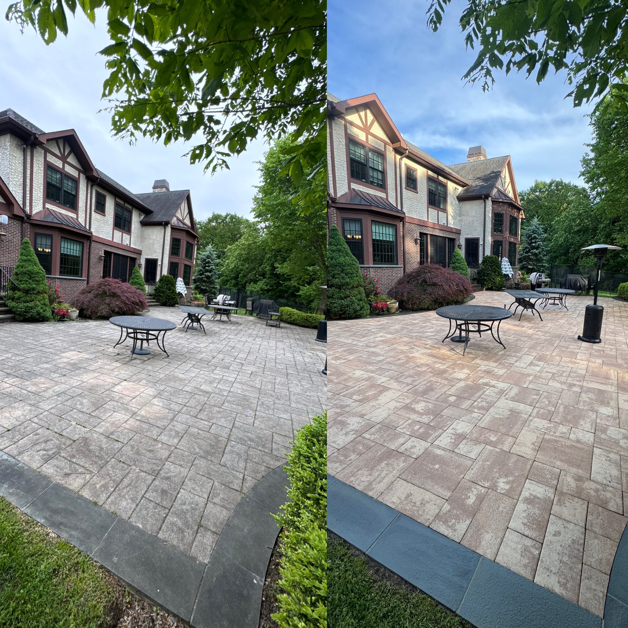 Before & After Paver Cleaning, Sanding & Sealing &ndash; Restored Pavers in Islip, NY